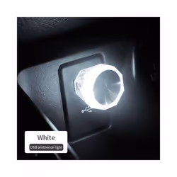 Car Mini USB LED Light Decorative Atmosphere Lamp Colorful Night Light - Warm White