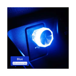 Car Mini USB LED Light Decorative Atmosphere Lamp Colorful Night Light - Blue