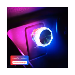 Car Mini USB LED Light Decorative Atmosphere Lamp Colorful Night Light - changeable