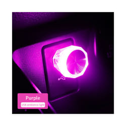 Car Mini USB LED Light Decorative Atmosphere Lamp Colorful Night Light - Pink