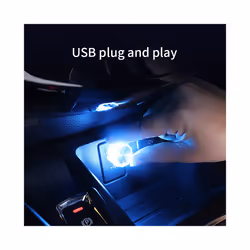 Car Mini USB LED Light Decorative Atmosphere Lamp Colorful Night Light - Pink