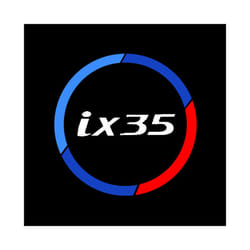 2Pcs Universal Car Door LED Projector Customized Lights for Hyundai ix35 - 2PCS, H