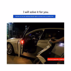 Universal LED Car Door LED Warning Lights Safety Anti-collision Lights - Red
