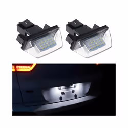 License Plate Light 18 LED licence certificate tag Number Lamp For Peugeot
