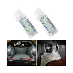 White 2x Footwell Light Courtesy Door Luggage Lamp For VW Jetta Golf Scirocco