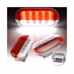 2PCS Led Door Warning Light Interior Courtesy Welcome Lamp For VW Golf