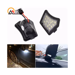 2x LED Under Mirror Puddle Light For Volvo V40 V50 V60 V70 MK3 C70 MK2