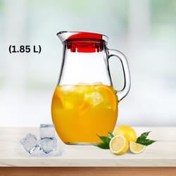 Lipped Glass 1.85L Pitcher Juice Water Cocktails Ice Jug with Lid