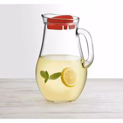 Lipped Glass 1.85L Pitcher Juice Water Cocktails Ice Jug with Lid