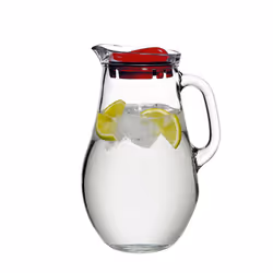 Lipped Glass 1.85L Pitcher Juice Water Cocktails Ice Jug with Lid