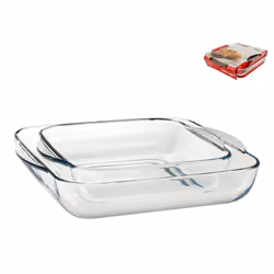 Pasabahce 5831700, Square, 300 °C, Glass, Turkey, 2 pc(s)