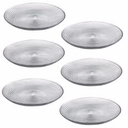 Pasabahce Serving Clear Glass Plate Dish Set 6/12 - 6 x Dessert Plates
