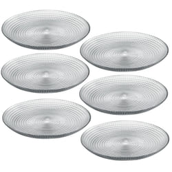 Pasabahce Serving Clear Glass Plate Dish Set 6/12 - 6 x Dinner Plates