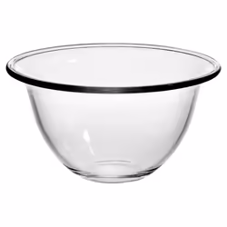 Pasabahce 17cm Tempered Clear Glass Mixing Bowls Food Microwave Safe