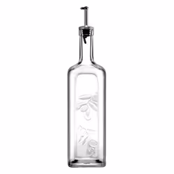 Pasabahce 1L Oil Vinegar Glass Bottle Metal Pourer - 1
