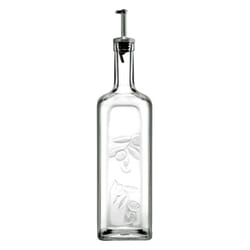 Pasabahce 1L Oil Vinegar Glass Bottle Metal Pourer - 1
