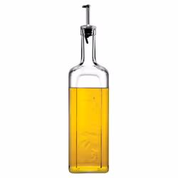 Pasabahce 1L Oil Vinegar Glass Bottle Metal Pourer - 1