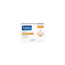 Sanex Dermo Sensitive Bar Soap, 4 x 90 g