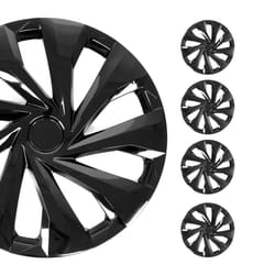 OMAC - ABS Black Hub Caps 15 Inch Set of 4  Tapas para Rines 15  Premi