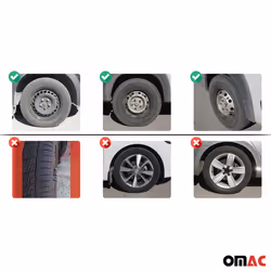 OMAC - Gray with Blue Hub Caps 15 Inch Set of 4  Tapas para Rines 15