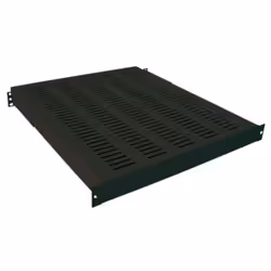 LogiLink SF1H45B, Rack shelf, Black, Steel, 100 kg, 48.3 cm (19"), 465 mm