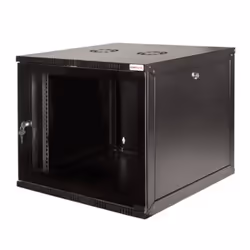 LogiLink W15A40B, Wall mounted rack, 15U, 50 kg, Key lock, Black