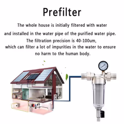 HOME Water Filters Front Purifier Copper Lead Pre-filter Backwash Remove Rust Contaminant Sediment Pipe 304 Stainless Steel