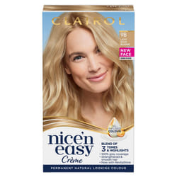 Nice'n Easy CrÃ¨me, Natural Looking Oil Infused Permanent Hair Dye, 9B Light Beige Blonde