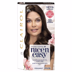 Clairol Nice' n Easy Permanent Hair Dye 4 Dark Brown
