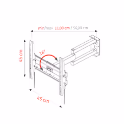 Ultimate RX-1000 TV mount/stand 139.7 cm (55") Black