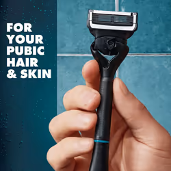 Intimate Razor for Men, Razor for Pubic Hair, Gentle and Easy to Use, 1 Handle + 1 Razor Blade Refill