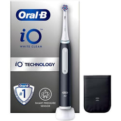 Oral-B iO 3 White Clean Electric Toothbrush With Bonus Charger - Black