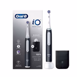 Oral-B iO 3 White Clean Electric Toothbrush With Bonus Charger - Black