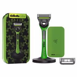 Labs with Exfoliating Bar, Razer Limited Edition, Razor and Travel Case for Storage On The Go, 1 Handle - 2 Blades, Stand
