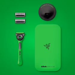 Labs with Exfoliating Bar, Razer Limited Edition, Razor and Travel Case for Storage On The Go, 1 Handle - 2 Blades, Stand