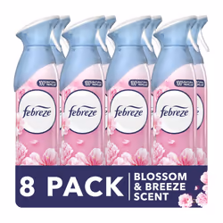 Air Freshener Room Spray & Bathroom Air Freshener, 185ML X 8 (1480ML), Blossom and Breeze (Pack of 8)