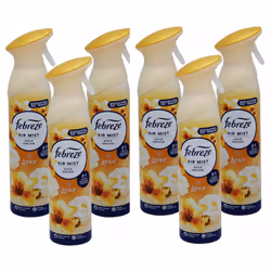 6 X 185 ml Febreze Air Mist Air Freshener Spray - Gold Orchid