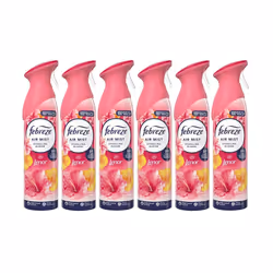 6 X 185 ml Febreze Air Mist Air Freshener Spray - Sparkling Bloom