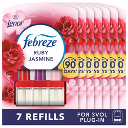 3Volution Plug In Air Freshener Refill, 20ML X 7, Odour Eliminator & Bathroom Air Freshener, Ruby Jasmine'