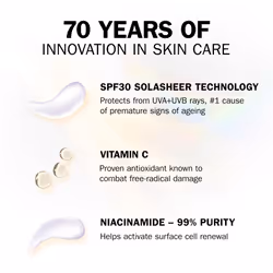 Vitamin C Face Moisturiser Day Cream SPF 30, Skincare with Niacinamide 99% Purity Brightening Skin Care: Anti-Dark Spot