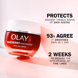 Regenerist Niacinamide Day Cream Face Moisturiser SPF 30, Skincare with Niacinamide 99% Purity, Antioxidant Vitamin E.