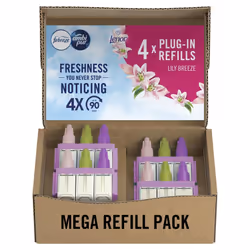 3Volution Plug In Air Freshener Refill, 20ML X 4, Odour Eliminator & Bathroom Air Freshener, Lily Breeze