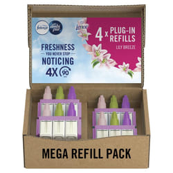 3Volution Plug In Air Freshener Refill, 20ML X 4, Odour Eliminator & Bathroom Air Freshener, Lily Breeze