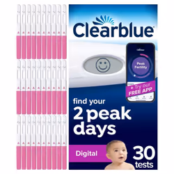 Digital Ovulation Test Kit (OPK), Find Your 2 Peak Days, 1 Digital Holder and 30 Tests, Try The Free Clearblue Period & Cycle ...