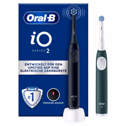 Oral-B iO Series 2, Adult, Vibrating toothbrush, Daily care, Sensitive, Super sensitive, Black, Green, 2 min, Round
