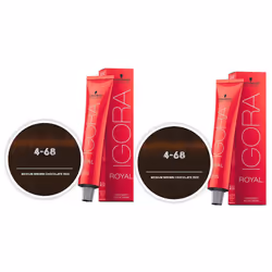 Schwarzkopf Royal Igora Medium Brown Chocolate Red - 4-68 - Pack of 2