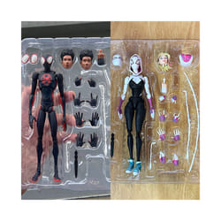 Sh Figuarts Spider-man Miles Morales Gwen Stacy Action Figure  Spider-man Across The Spider-verse Figures Spiderman Toys - 2pc no box