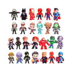 26Pcs/Set Anime  Avengers Figure Hulk Thor Spider Man venom Captain Decoration Collection Figurine Toys for kids Xmas Gift - WHITE