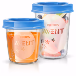 Philips AVENT Baby Food Storage Cups, Blue, 180/240 ml, Pack of 20