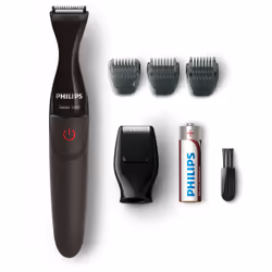 Philips MULTIGROOM Series 1000 Ultra-precise beard styler MG1100/16, Washable, Oil-free maintenance, Black, Red